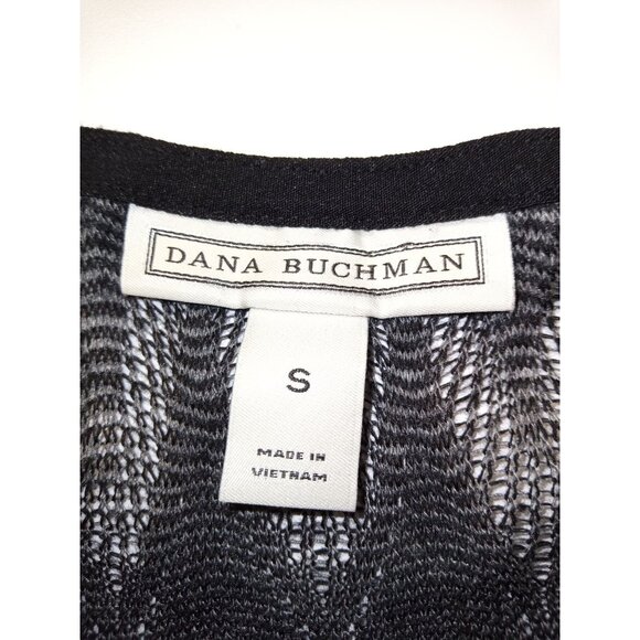 Dana Buchman Women's Black and Grey Chevron Sheer Blouse Size Small - Picture 5 of 6